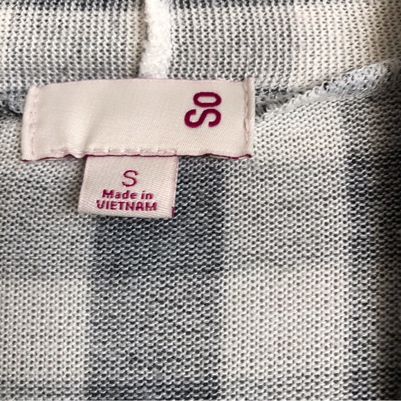 So Brand Open Front Plaid Check Cardigan Topper Jacket - Picture 2 of 12